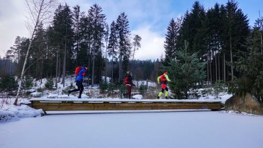 Kaskády rybníků na úpatí Havlovy hory
Celodenní běh s přáteli po východní části České Kanady pokryté zmrzlou vrstvou sněhu.